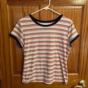 Junior’s Arizona Rainbow Striped Tee
